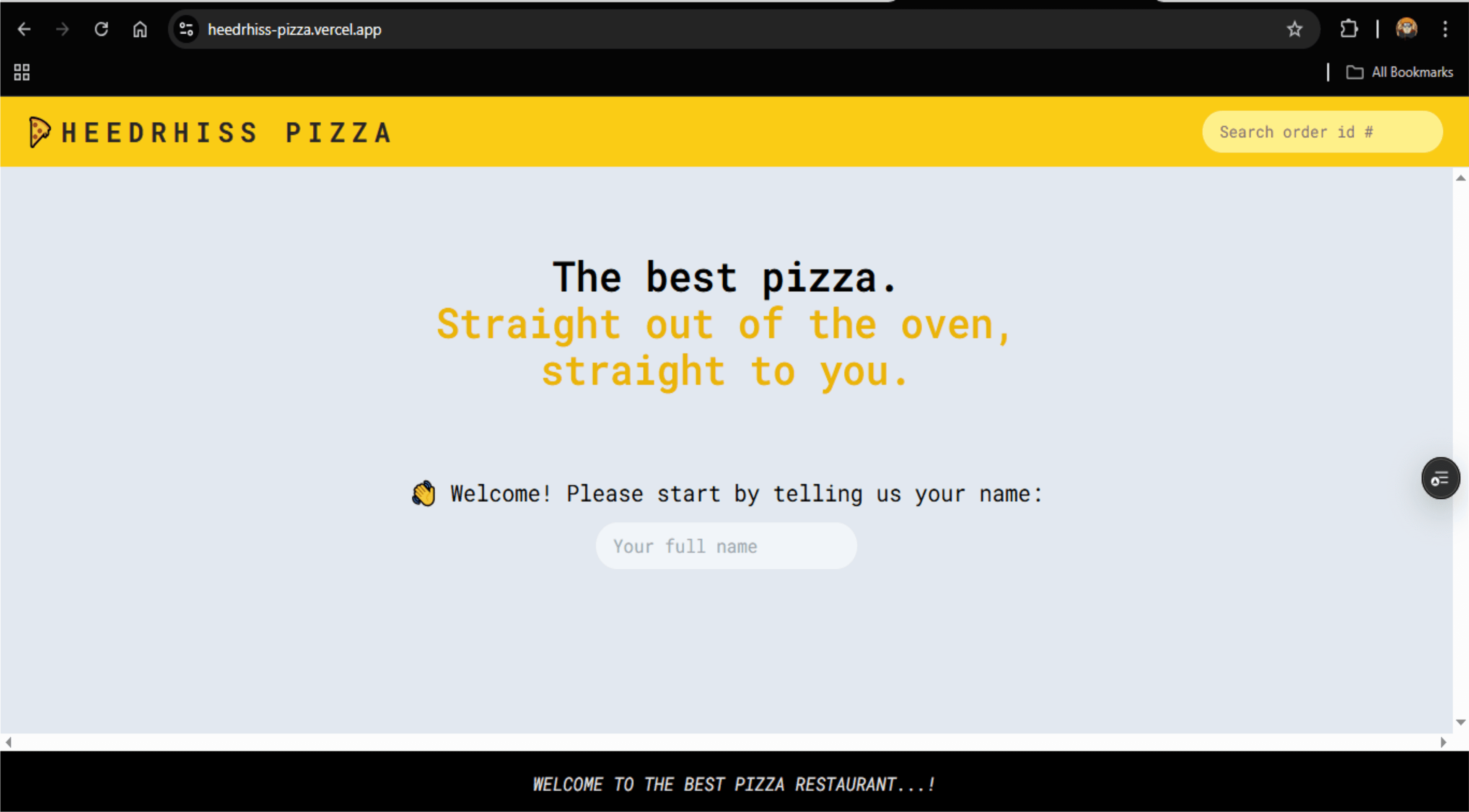Pizza Restaurant Project